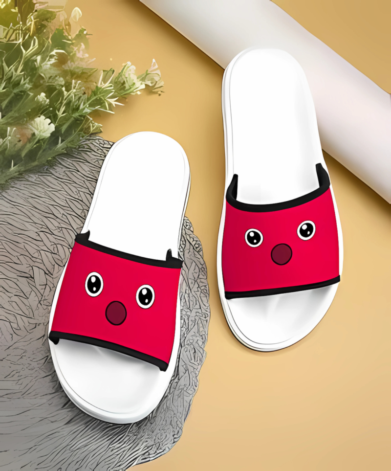 Cute Moody Face Printed Slippers